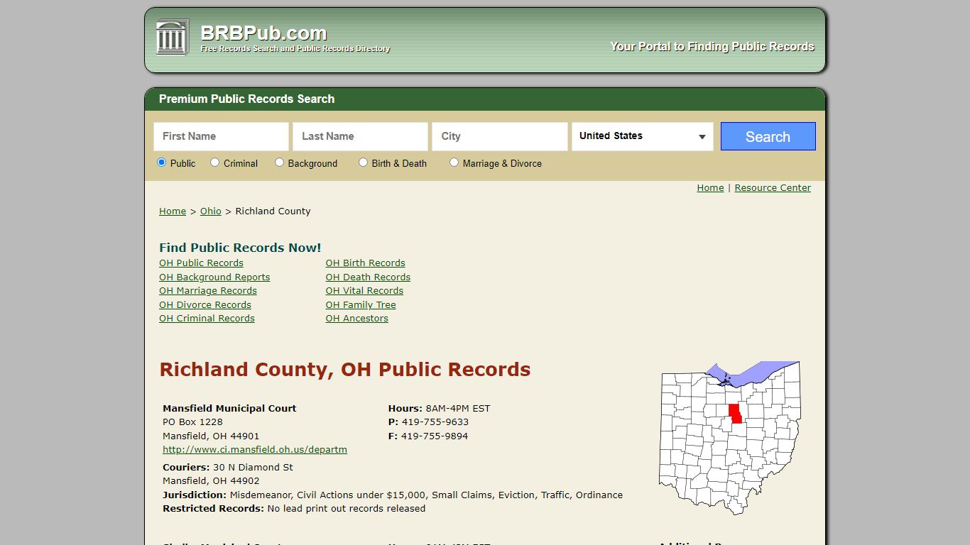 Richland County Public Records | Search Ohio Government ...