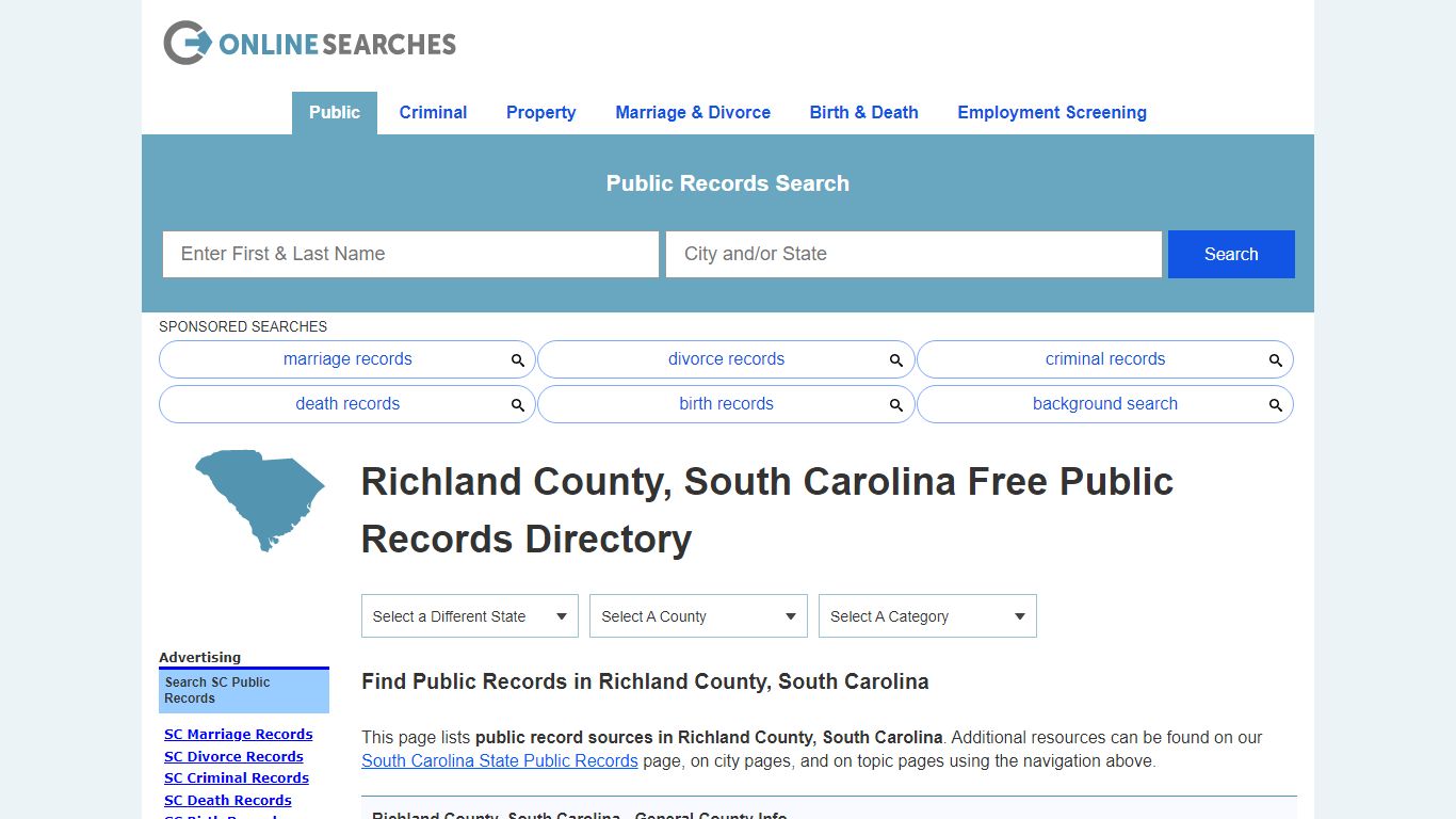 Richland County, South Carolina Public Records Directory